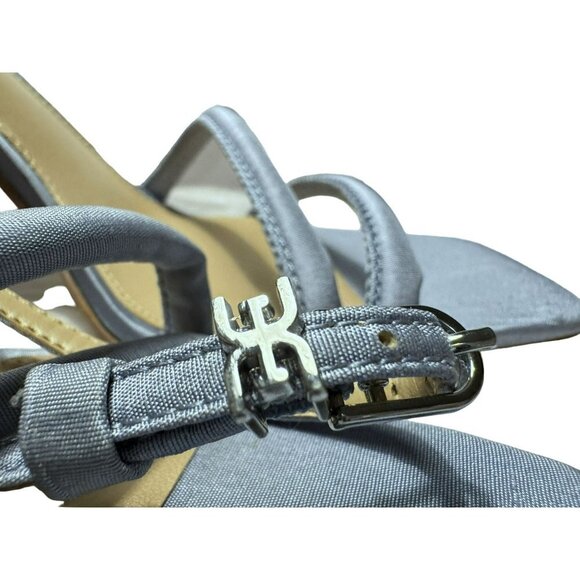 Sam Edelman Women's Kia Olso Blue Satin Block Heel Sandals Sz 9 Strappy NEW - Picture 6 of 11